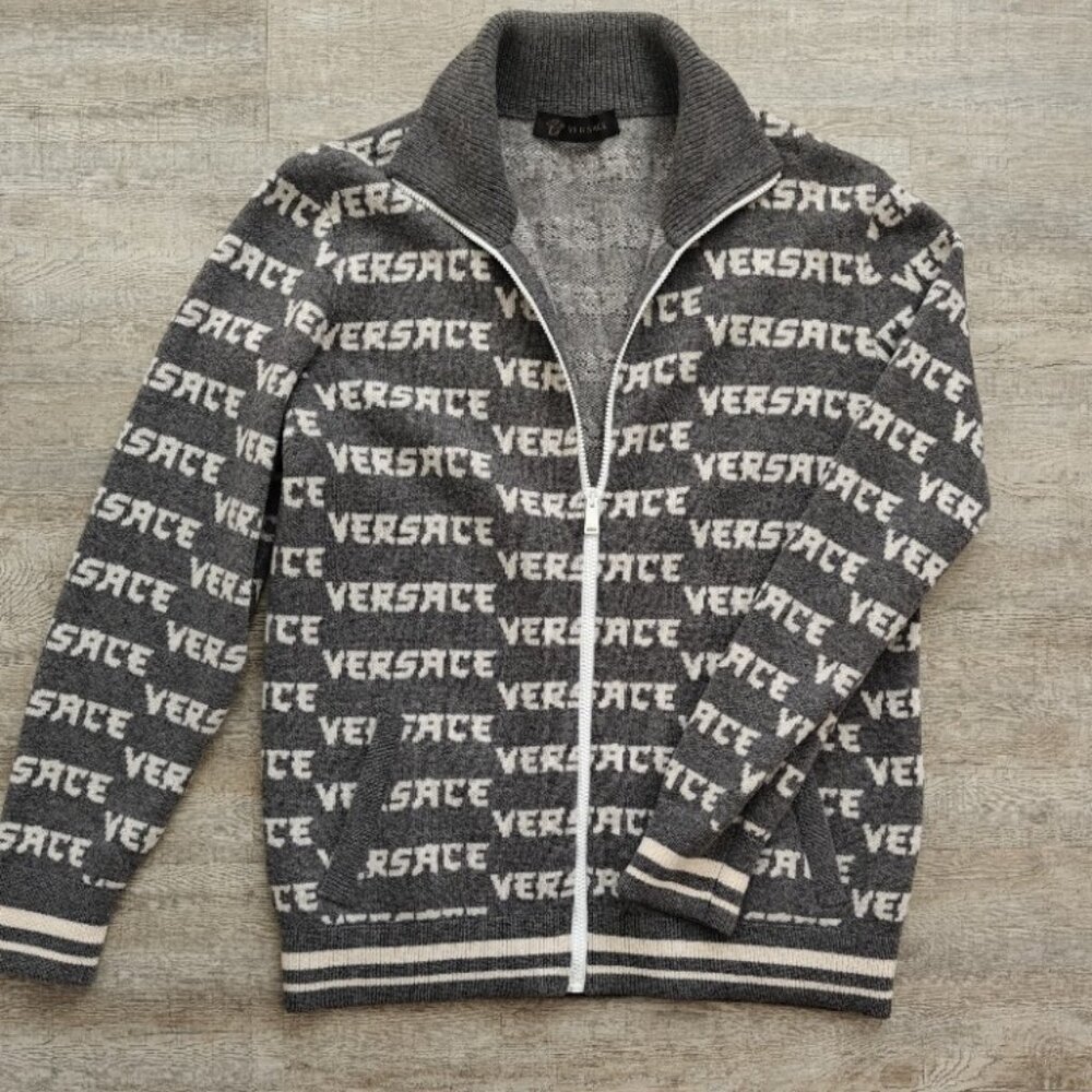 VERSACE MEN'S KNIT SWEATER CARDIGAN JACKET